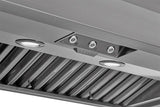 48" Pro Wall Hood, 18" High, Silver Stainless Steel