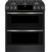 GE Profile™ 30" Smart Slide-In Front-Control Gas Double Oven Convection Range