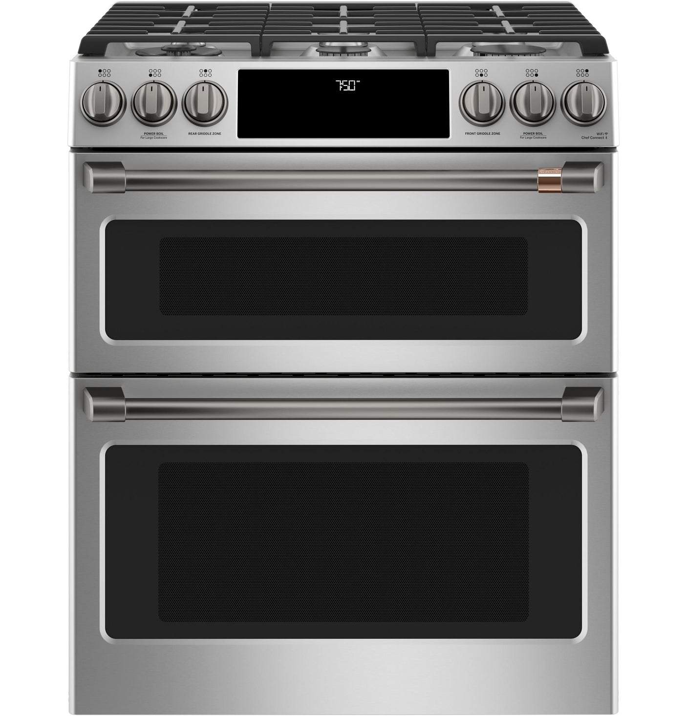 Café™ Front Control Gas Knobs and Handles - Brushed Black