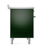 ILVE UNDI406QNMPEGC Nostalgie II Noblesse 40 inch Induction Range (Solid Door, Emerald Green, Chrome)