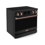36 Inch Professional Electric Range With Tilt Panel Touch Control In Black/rose Gold  Gordon Ramsay Series