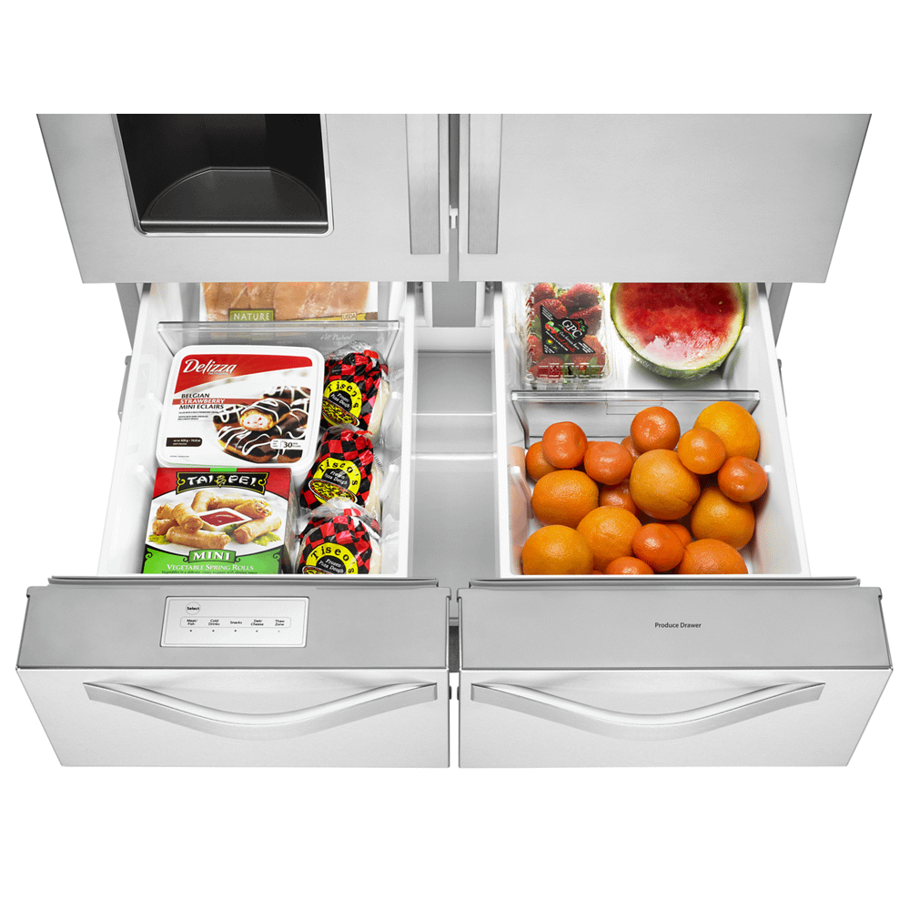 36-inch Wide Double Drawer French Door Refrigerator with Dual Cooling System - 26 cu. ft.