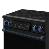 30 Inch Professional Electric Range With Tilt Panel Touch Control In Black/navy Blue  Gordon Ramsay Series