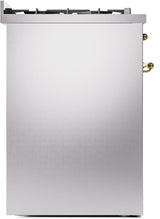 Nostalgie II 30 Inch Dual Fuel Liquid Propane Freestanding Range in Stainless Steel with Brass Trim