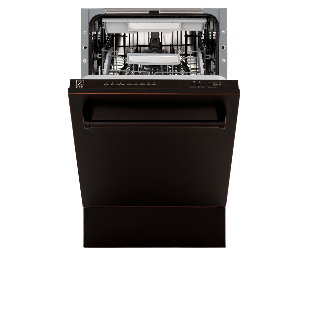 ZLINE 18" Tallac Series 3rd Rack Top Control Dishwasher with Traditional Handle, 51dBa [Color: Oil Rubbed Bronze]