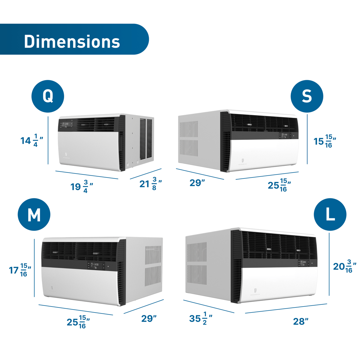 Friedrich K hl Inverter 16,000 BTU 230V Smart Window/Wall Air Conditioner - Cool only