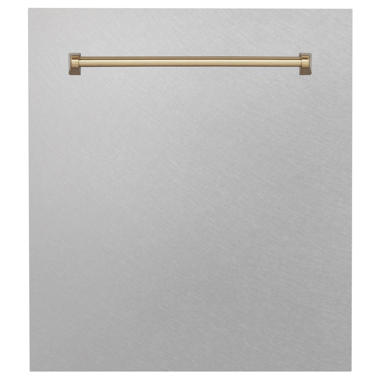 ZLINE 24 in. Autograph Edition Tallac Dishwasher Panel with Champagne Bronze Handle and Color Options (DPVZ-24-CB) [Color: DuraSnow Stainless Steel with Champagne Bronze Handle]