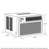 GE® 8,000 BTU Heat/Cool Electronic Window Air Conditioner for Medium Rooms up to 350 sq. ft.