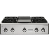 Monogram 36" Professional Gas Rangetop with 4 Burners and Griddle (Natural Gas)