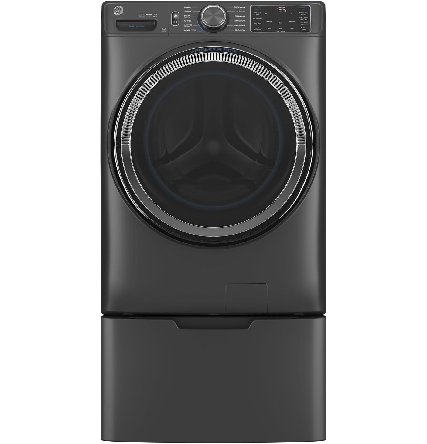 GE® ENERGY STAR® 5.0 cu. ft. Capacity Smart Front Load Steam Washer with SmartDispense™ UltraFresh Vent System with OdorBlock™ and Steam