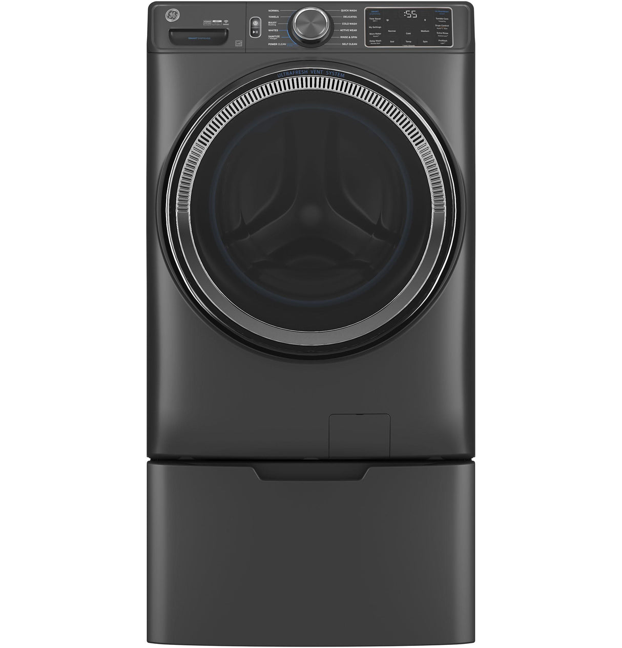 GE® ENERGY STAR® 5.0 cu. ft. Capacity Smart Front Load Steam Washer with SmartDispense™ UltraFresh Vent System with OdorBlock™ and Steam