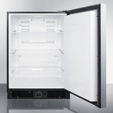 24" Wide Frost-free Built-in Undercounter All-refrigerator With Temperature Alarm, Thermometer, Lock, Internal Fan, Green Dot Cord, and Stainless Steel Door