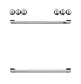 Café™ Front Control Induction Knobs and Handles - Brushed Stainless