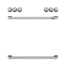 Café™ Front Control Induction Knobs and Handles - Brushed Stainless