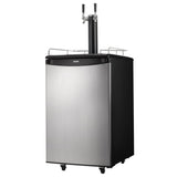 Danby 5.4 cu. ft. Dual-Tap Keg Cooler in Stainless Steel Look