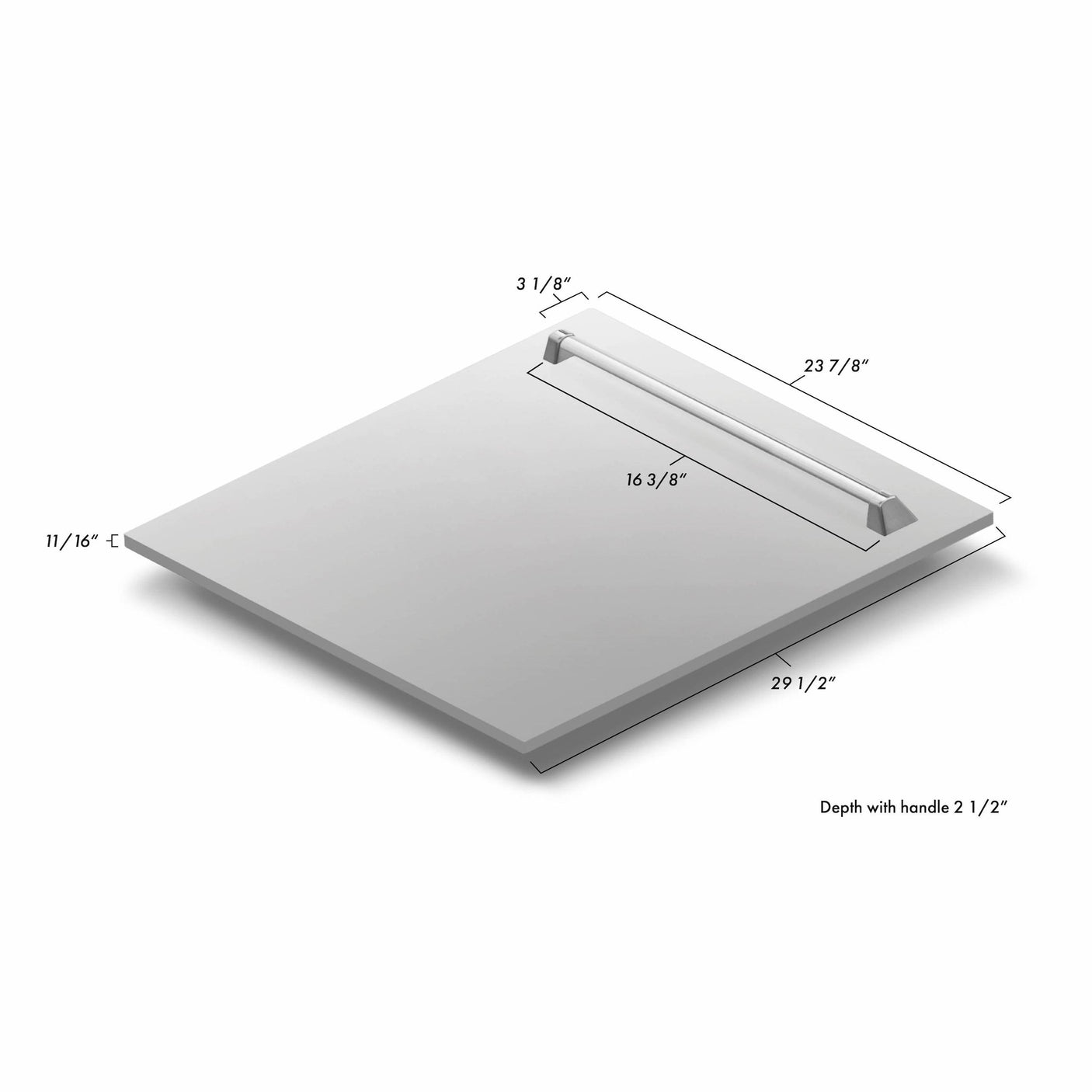 ZLINE 24" Monument Dishwasher Panel with Traditional Handle and Color Options (DPMT-24) [Color: Stainless Steel]