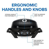 TravelQ PRO285 Portable Gas Grill , Propane, Black