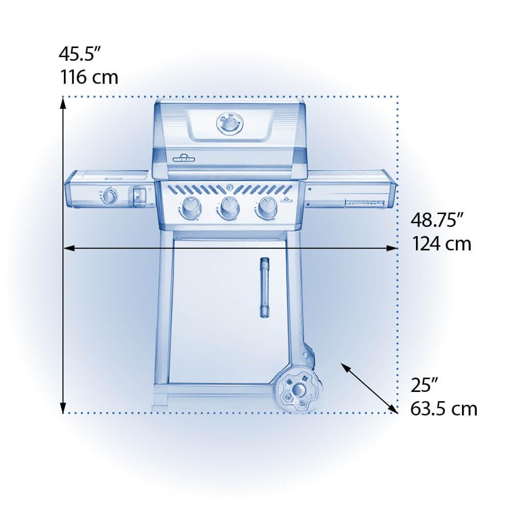 Freestyle? 365 SB with Range Side Burner , Propane, Graphite Grey