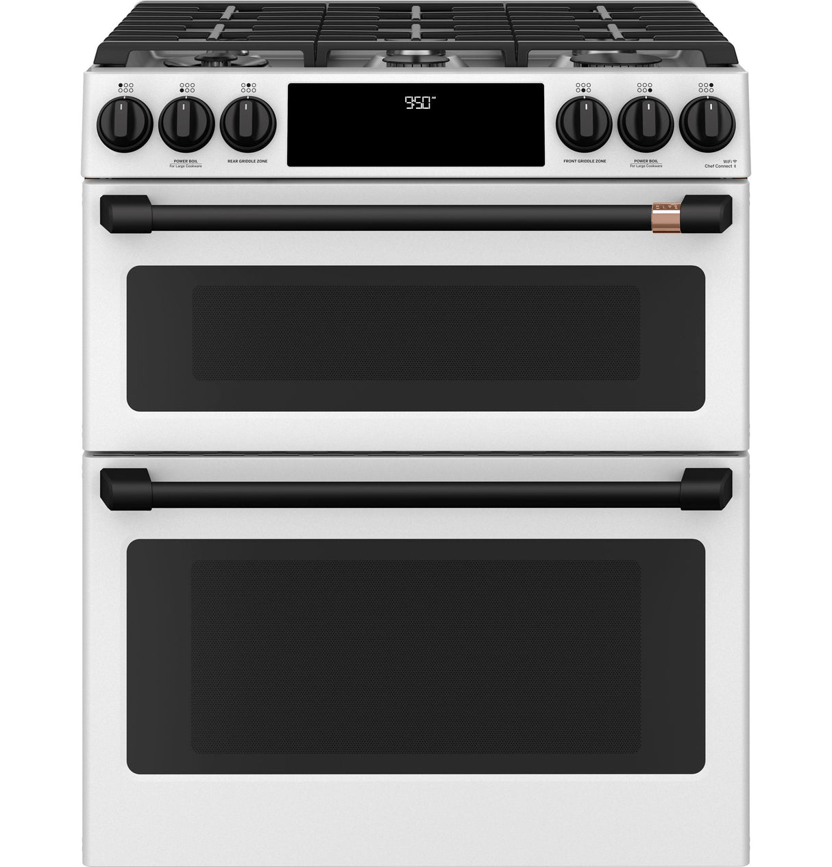 Café™ 30" Smart Slide-In, Front-Control, Dual-Fuel, Double-Oven Range with Convection