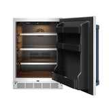 Gordon Ramsay Collection 24 Inch Outdoor Undercounter Beverage Cooler In Stainless Steel/blue