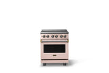 30"W. Electric Range (Finish: Blush, Trim: Brushed Brass)