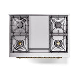 ILVE UN36FNMPBUG Nostalgie II Noblesse 36 inch Dual Fuel Range (Natural Gas, Triple Glass Door, Burgundy, Brass)