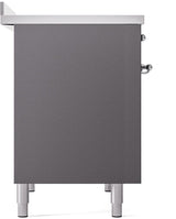 Nostalgie II 40 Inch Electric Freestanding Range in Matte Graphite with Chrome Trim