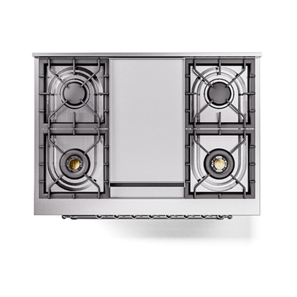 ILVE UN36FQNMPMGC Nostalgie II Noblesse 36 inch Dual Fuel Range (Natural Gas, Solid Door, Graphite Matte, Chrome)