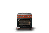 36"W. Sealed Burner Gas Range (Burner: 6b, Finish: Spiced Cider, Trim: Polished Chrome, Fuel: Natural Gas)