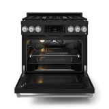 36 Inch Professional Gas Range With Tilt Panel Touch Control In Black/stainless Steel  Gordon Ramsay Series