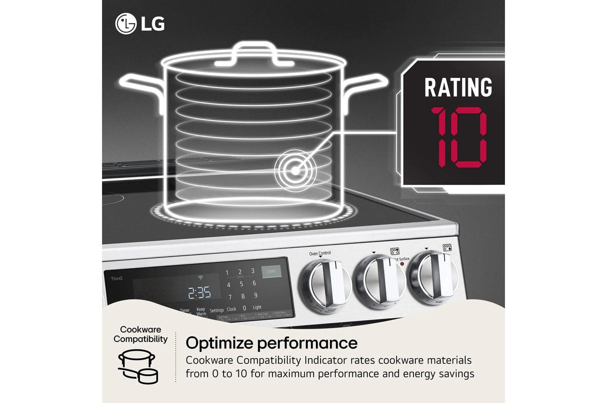 6.3 cu. ft. Smart Induction Slide-In Range with InstaView®, ProBake Convection®, Air Fry, and Air Sous Vide