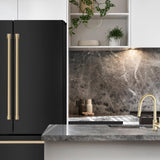 ZLINE Autograph Edition Champagne Bronze Traditional Handles (Set of 4) for Counter-Depth and Standard-Depth Refrigerators (RFMHZ-36-CB) [Color: Champagne Bronze]