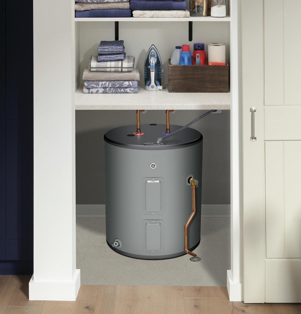 GE® 26 Gallon Top Port Lowboy Electric Water Heater