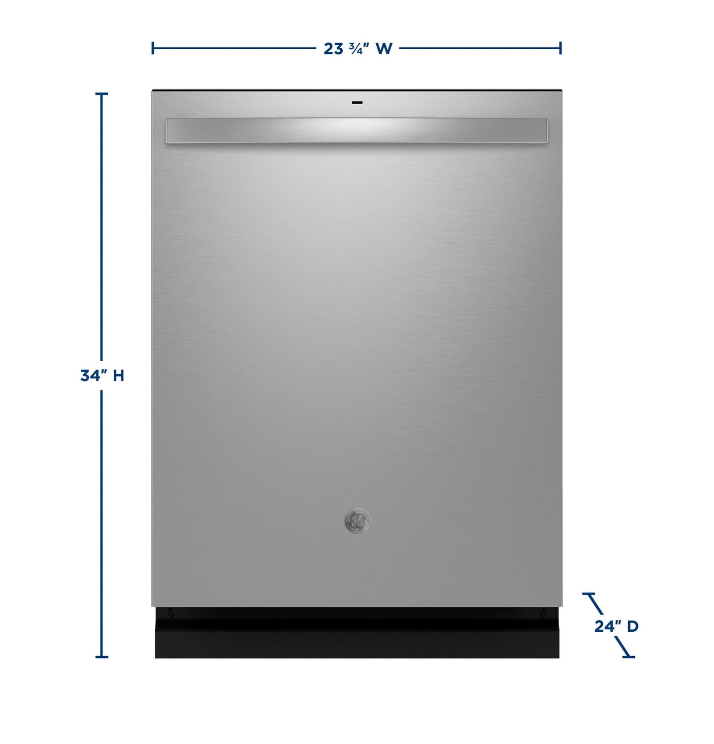 GE® ENERGY STAR® Fingerprint Resistant Top Control with Stainless Steel Interior Dishwasher with Sanitize Cycle