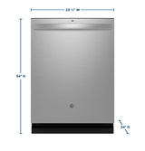 GE® ENERGY STAR® Fingerprint Resistant Top Control with Stainless Steel Interior Dishwasher with Sanitize Cycle