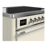 ILVE UMIB36QNR3AWC Majestic III 36 inch Induction Range with 6 Elements, 3.5 cu. ft. Total Oven Capacity (Solid Door, Antique White, Chrome)