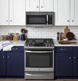 GE® 30" Slide-In Front-Control Convection Gas Range