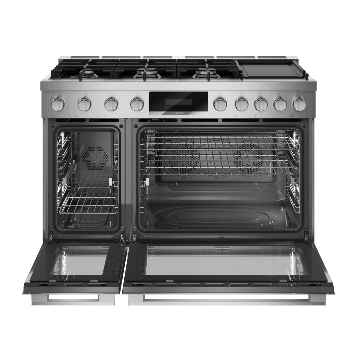 800 Series, Dual fuel freestanding range, 48'', Stainless steel
