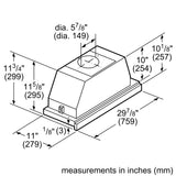 500 Series, 30" Pull-out Hood S/S