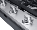Transitional 36" Gas Cooktop, Silver Stainless Steel, Natural Gas/Liquid Propane