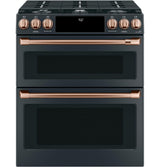 Café™ 30" Smart Slide-In, Front-Control, Gas Double-Oven Range with Convection