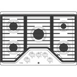 GE Profile™ 30" Built-In Gas Cooktop with 5 Burners and an Optional Extra-Large Cast Iron Griddle