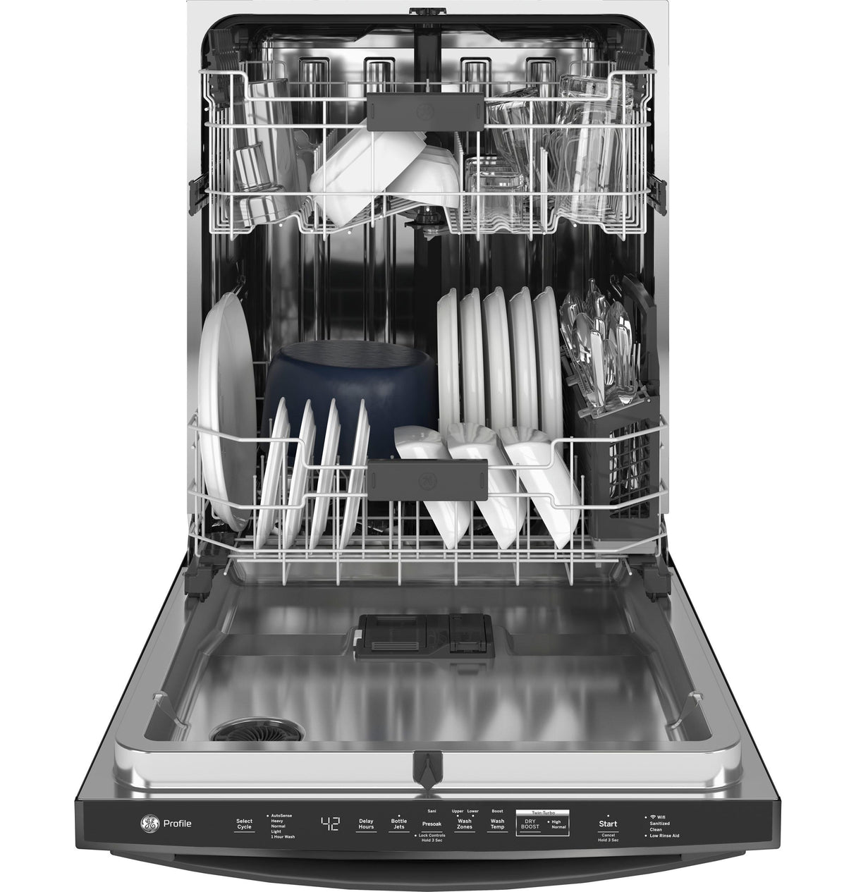 GE Profile™ ENERGY STAR® Top Control with Stainless Steel Interior Dishwasher with Sanitize Cycle & Twin Turbo Dry Boost