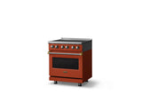 30"W. Induction Range (Finish: Spiced Cider, Trim: Brushed Brass)