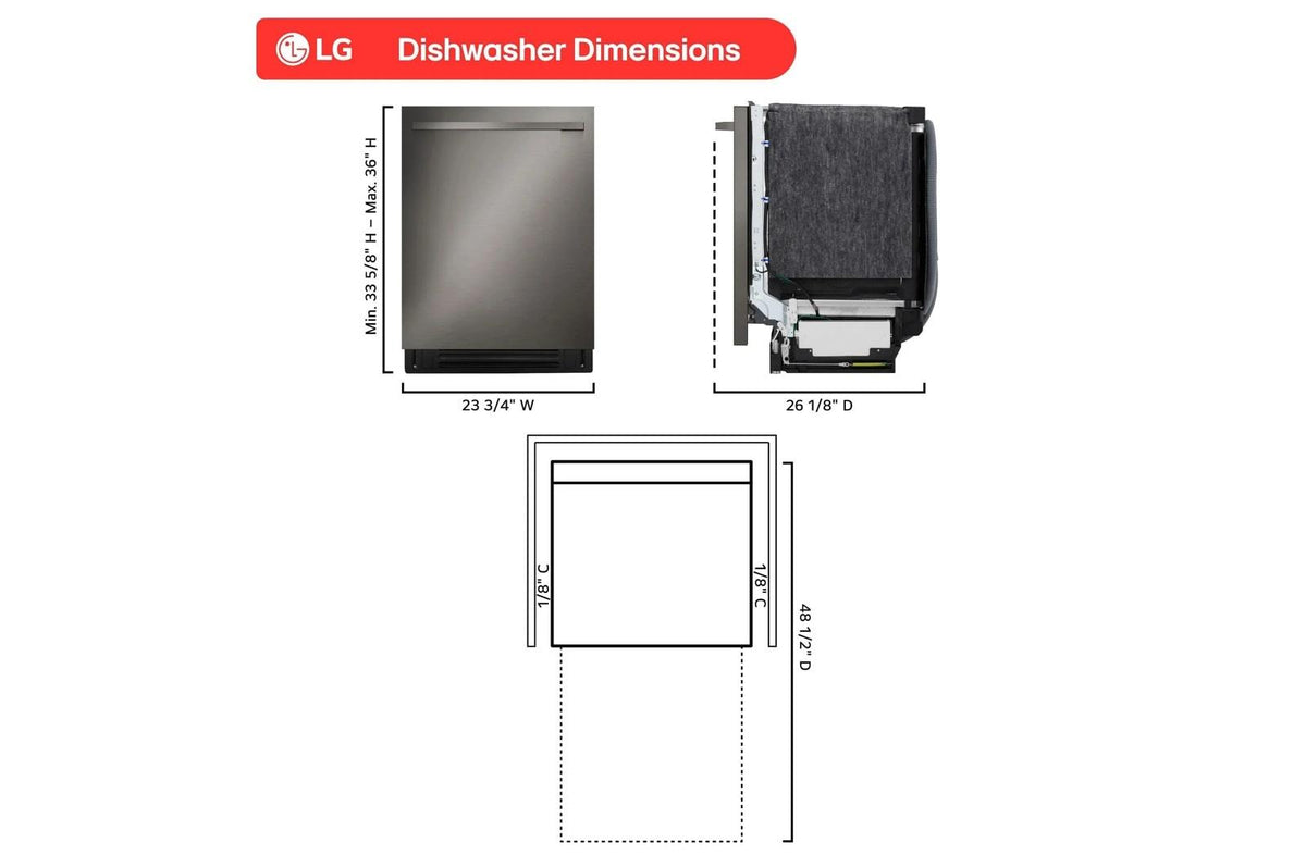Smart FlushFit™ Top Control Dishwasher with 1-Hour Wash & Dry, QuadWash® Pro, and Dynamic Heat Dry™ w/AutoVent Dry™