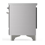 ILVE UMIB36NR3SSC Majestic III 36 inch Induction Range with 6 Elements, 3.5 cu. ft. Total Oven Capacity (Triple Glass Door, Stainless Steel, Chrome)