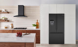 500 Series French Door Bottom Mount Refrigerator 36" Black Stainless Steel, Total No Frost