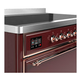 ILVE UMIB48QNR3BUP Majestic III 48 inch Induction Range with 6 Elements, 5.02 cu. ft. Total Oven Capacity (Solid Door, Burgundy, Copper)