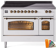 Nostalgie II 48 Inch Electric Freestanding Range in RAL Custom Color with Bronze Trim