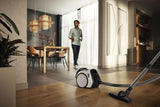 Boost CX1 Parquet Lotus white - Bagless canister vacuum cleaners for superior care of sensitive floors, in a compact design.